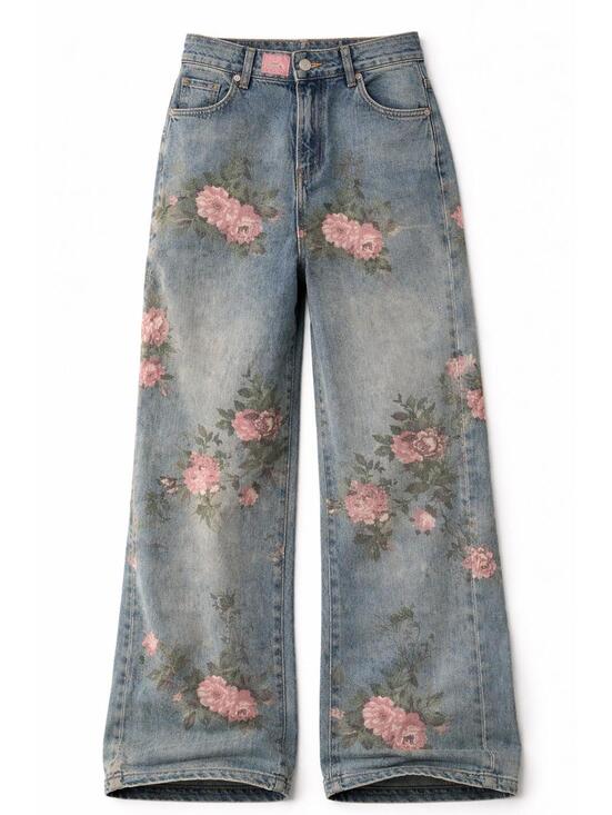 Sakura Bloom Baggy Jeans - Picture 4 of 4